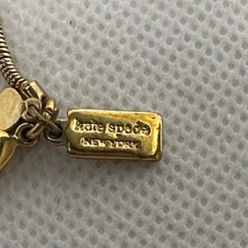 Kate Spade Gold and Aqua Necklace 18” with 2” Extender
